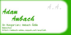 adam ambach business card